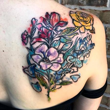 Tattoos - Watercolor flowers - 131158
